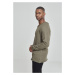 Long Open Edge Terry Crewneck - olive