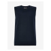 Čistě bavlněný svetr bez rukávů Marks & Spencer námořnická modrá