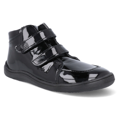Barefoot dětské kotníkové boty Baby Bare - Febo Fall Shiny Black černé