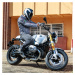 Pánská kožená moto bunda W-TEC Sheawen Waxed Grey šedá