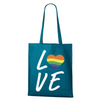 Plátěná taška pride Love - podpora LGBT