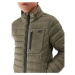 Chlapecká bunda 4F JUNIOR DOWN JACKET-JAW23TDJAM220-44S-OLIVE