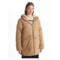 LC Waikiki Women's Hooded Plain Puffer Coat