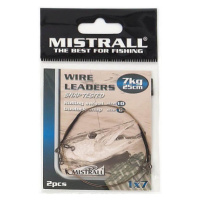Mistrall ocelové lanko wire leaders 25 cm-15 kg