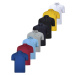 SET OF EIGHT T8586 DEWBERRY MEN'S T-SHIRT-BLACK-WHITE-NAVY-BURGUNDY-GREY-LIGHT BLUE-YELLOW-SAKS