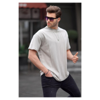 Madmext Men's Painted Gray Crew Neck T-Shirt 6175