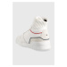 Kožené sneakers boty Tommy Hilfiger High Cut Basket , bílá barva