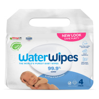 4x WATERWIPES Vlhčené obrousky bez obsahu plastů 60 ks