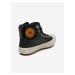 Černé klučičí kotníkové kožené tenisky Converse Chuck Taylor All Star Berkshire Boot Leather