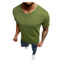 Ozonee Pánské tričko Kaila khaki Zelená