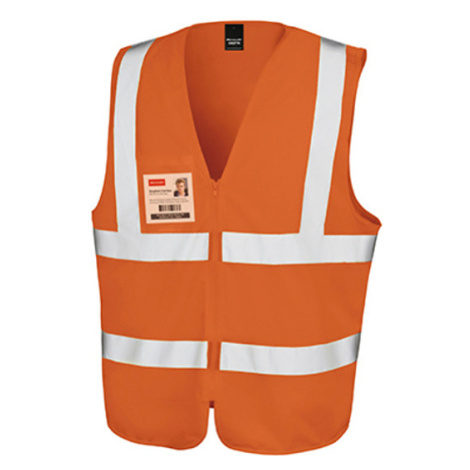 Result Zip I.D. Unisex bezpečnostní reflexní vesta R202X Fluorescent Orange