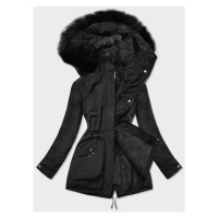 Teplá černá dámská zimní bunda (W559BIG)