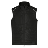 James&Nicholson Pánská softshellová vesta JN1822 Black