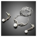 Francesca Petrucci Souprava náhrdelníku a náušnic Swarovski Elements Eloisa, perla SET0230 Bílá/