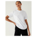 Bílé dámské bavlněné basic tričko Marks & Spencer