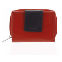 Dámská kožená peněženka Alice, červená/černá