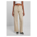 Ladies High Waist Straight Cargo Pants - softseagrass