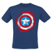 Captain America Shield Logo Tričko námořnická modrá