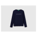 Benetton, Dark Blue 100% Cotton Long Sleeve T-shirt