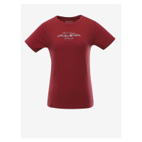 Vínové dámské tričko s potiskem Alpine Pro CEDRIKA 2