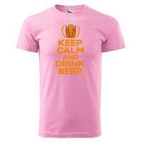 DOBRÝ TRIKO Pánské tričko s potiskem Keep calm beer