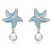 GRACE Silver Jewellery Stříbrné náušnice Mořská hvězdice - perla, stříbro 925/1000 E-BSE405/140 