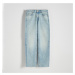 Reserved - Rovné džíny s vysokým pasem - Modrá