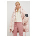 Péřová bunda MMC STUDIO Jesso dámská, růžová barva, zimní, oversize