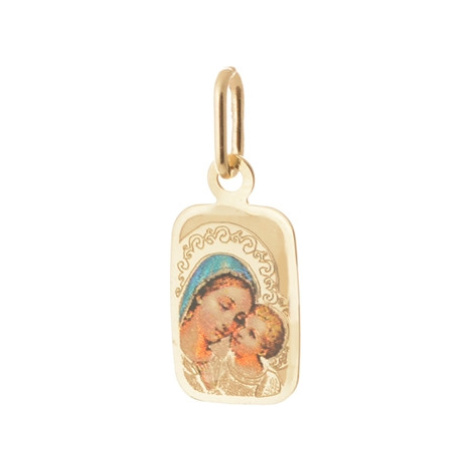 Zlatý přívěšek madonka Panna Marie s Ježíškem ZZ1083F + dárek zdarma Ego Fashion