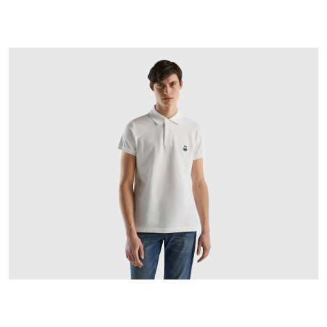 Benetton, White Slim Fit Polo United Colors of Benetton