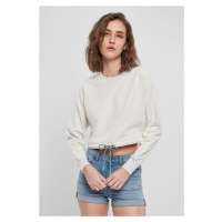 Dámský oversized Cropped Crewneck světle šedý