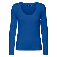 Vero Moda Dámské triko VMKISS Tight Fit 10290319 Beaucoup Blue