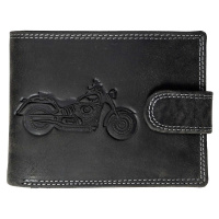 WILD Luxusní pánská peněženka s přezkou Chopper - černá