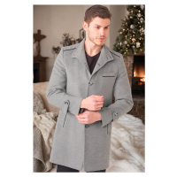 PLT8391 DEWBERRY MEN'S COAT-STRAIGHT GREY