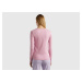 Benetton, Pastel Pink 100% Cotton Long Sleeve T-shirt
