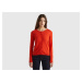 Benetton, Crew Neck Cardigan In Pure Cotton