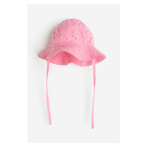 H & M - Letní klobouček's madeirou - růžová H&M