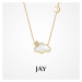 JAY Stříbrný náhrdelník Noční obloha - stříbro 925/1000 JAY-0055-YL-5481 Zlatá 41 cm + 5 cm (pro