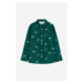 H & M - Vzorovaná bavlněná košile - zelená