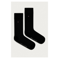 Ponožky Tommy Hilfiger 2-pack pánské, černá barva, 100001496
