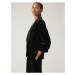Černé dámské volné sametové sako Marks & Spencer