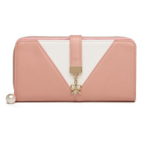 Miss Lulu moderní dámská peněženka LP2216 - růžová