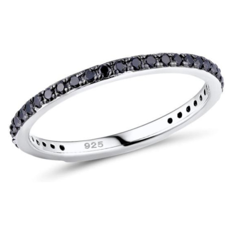 Minimalistický prsten ze stříbra zdobený barevnými kamínky FanTurra