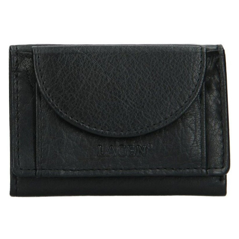 Lagen W-2030 černá kožená peněženka - unisex Černá