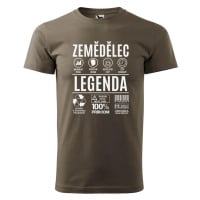 DOBRÝ TRIKO Pánské tričko s potiskem Zemědělec legenda