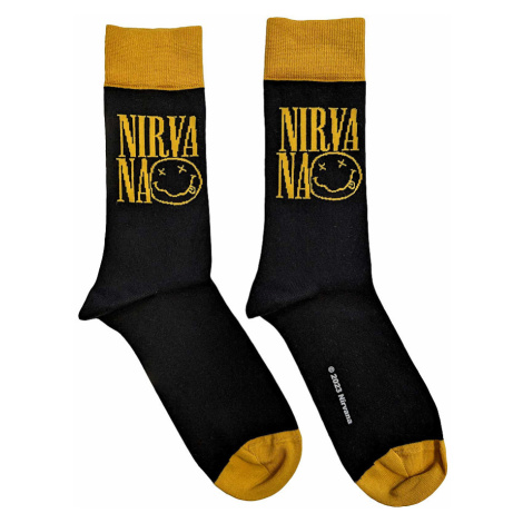 Nirvana ponožky, Logo Stacked Black, unisex RockOff