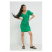 Bavlněné šaty JDY zelená barva, mini