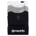Meatfly balení pánských triček Basic Multipack Black/Grey Heather/White | Černá | 100% bavlna