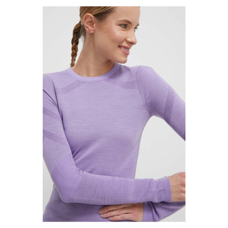 Funkční triko s dlouhým rukávem Smartwool Intraknit Thermal Merino fialová barva