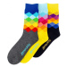 Meatfly 3 PACK - ponožky Pixel socks S19